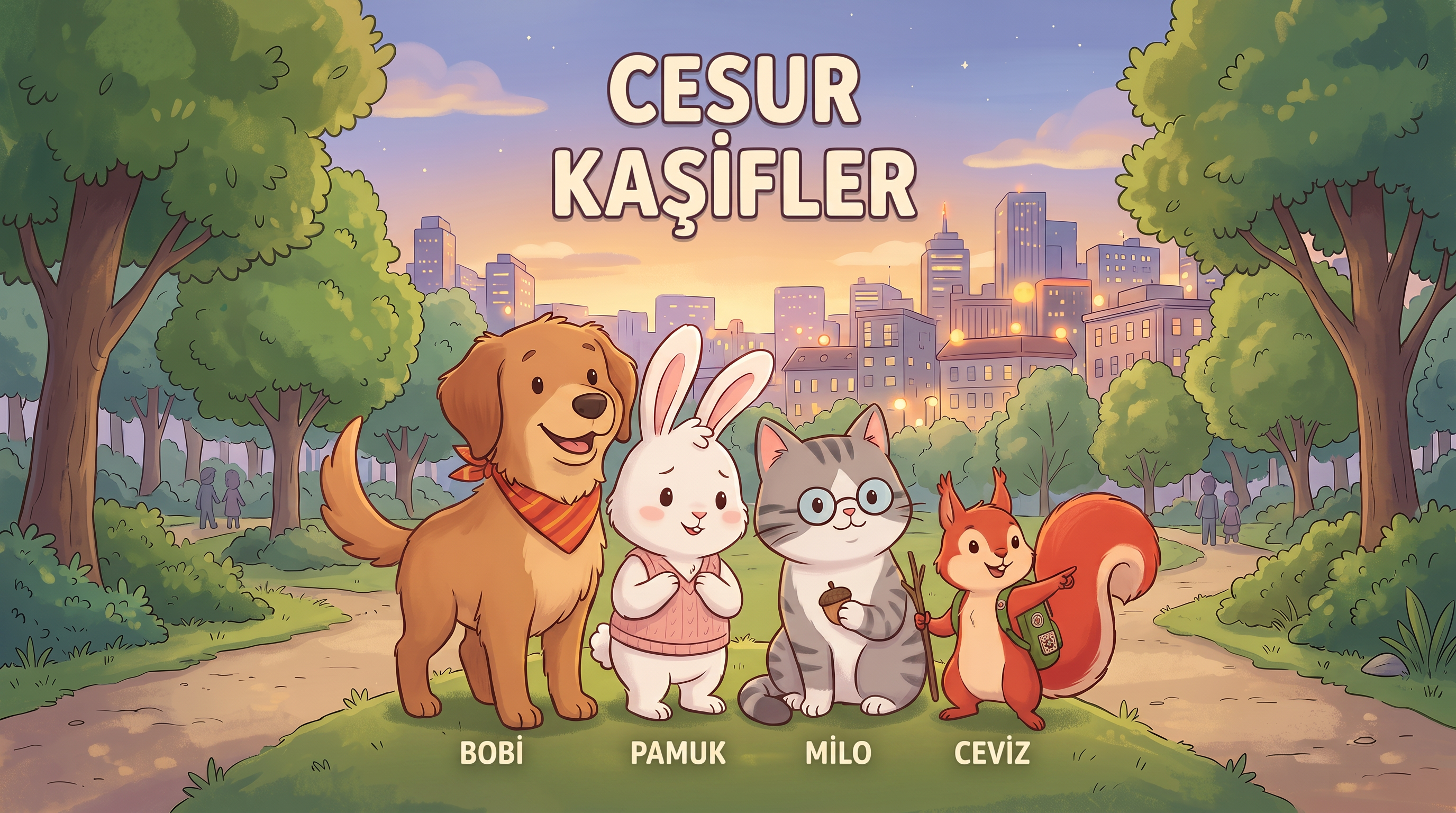 Cesur Kaşifler — Morfos Studio çocuk serisi: Bobi, Pamuk, Milo ve Ceviz